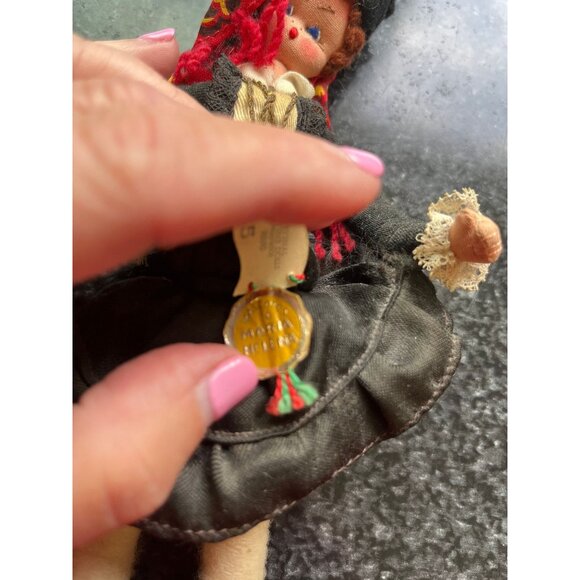 Vtg Folk Art Doll from Portugal, Mascotes De Maria Helena Doll, 2 Original Tag - Picture 4 of 10